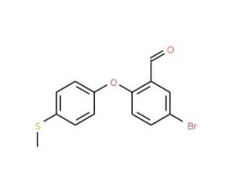 5-Bromo-2-[4-(methylthio)phenoxy]benzaldehyde - chemical structure image