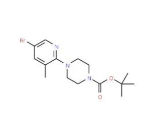 5-Bromo-2-[4-(N-Boc)piperazin-1-yl]-3-methylpyridine (CAS 878809-70-2) - chemical structure image