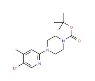 5-Bromo-2-[4-(N-Boc)piperazin-1-yl]-4-methylpyridine (CAS 944582-92-7) - chemical structure image