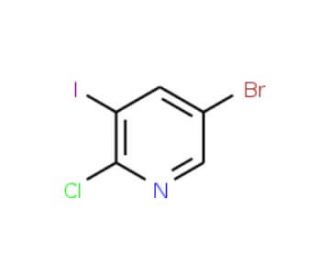 5-Bromo-2-chloro-3-iodo-pyridine (CAS 928653-73-0) - chemical structure image