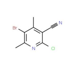 5-Bromo-2-chloro-4,6-dimethylnicotinonitrile (CAS 42951-71-3) - chemical structure image
