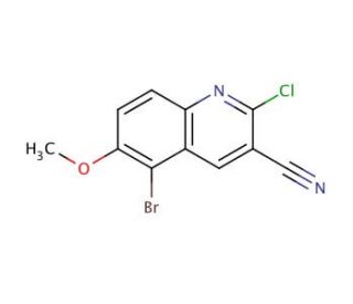 5-Bromo-2-chloro-6-methoxyquinoline-3-carbonitrile (CAS 948294-04-0) - chemical structure image
