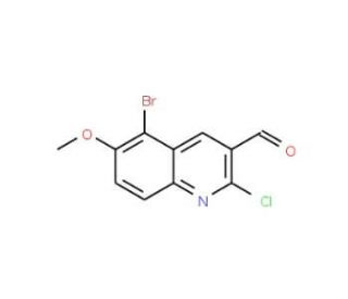 5-Bromo-2-chloro-6-methoxyquinoline-3-carboxaldehyde (CAS 136812-26-5) - chemical structure image
