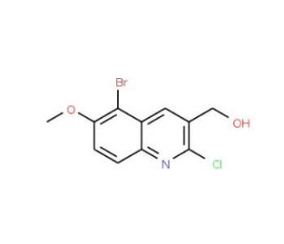 5-Bromo-2-chloro-6-methoxyquinoline-3-methanol (CAS 1031928-27-4) - chemical structure image