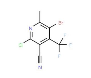 5-Bromo-2-chloro-6-methyl-4-(trifluoromethyl)-nicotinonitrile - chemical structure image