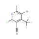 5-Bromo-2-chloro-6-methyl-4-(trifluoromethyl)-nicotinonitrile - chemical structure image