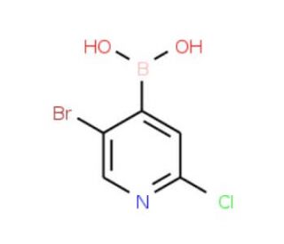 5-Bromo-2-chloropyridine-4-boronic acid (CAS 871329-63-4) - chemical structure image