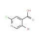 5-Bromo-2-chloropyridine-4-carboxylic acid (CAS 886365-31-7) - chemical structure image