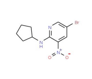 5-Bromo-2-cyclopentylamino-3-nitropyridine (CAS 1033202-53-7) - chemical structure image