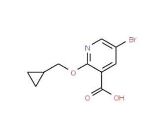 5-Bromo-2-(cyclopropylmethoxy)nicotinic acid - chemical structure image