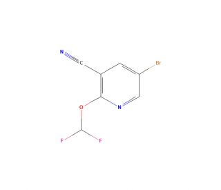 5-Bromo-2-(difluoromethoxy)pyridine-3-carbonitrile (CAS 1805580-90-8) - chemical structure image