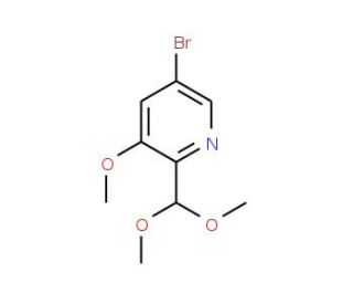 5-Bromo-2-(dimethoxymethyl)-3-methoxypyridine - chemical structure image