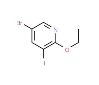 5-Bromo-2-ethoxy-3-iodo-pyridine (CAS 848243-20-9) - chemical structure image