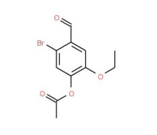 5-Bromo-2-ethoxy-4-formylphenyl acetate - chemical structure image