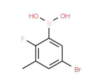 5-Bromo-2-fluoro-3-methylphenylboronic acid (CAS 957120-61-5) - chemical structure image