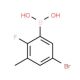 5-Bromo-2-fluoro-3-methylphenylboronic acid (CAS 957120-61-5) - chemical structure image