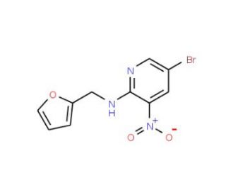 5-Bromo-2-(furan-2-ylmethylamino)-3-nitropyridine (CAS 954216-03-6) - chemical structure image