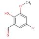 5-Bromo-2-hydroxy-3-methoxybenzaldehyde (CAS 5034-74-2) - chemical structure image