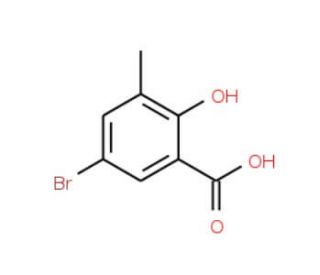 5-Bromo-2-hydroxy-3-methylbenzoic acid (CAS 36194-82-8) - chemical structure image