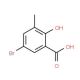 5-Bromo-2-hydroxy-3-methylbenzoic acid (CAS 36194-82-8) - chemical structure image