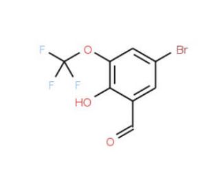 5-Bromo-2-hydroxy-3-(trifluoromethoxy)benzaldehyde (CAS 497959-32-7) - chemical structure image