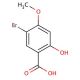 5-Bromo-2-hydroxy-4-methoxybenzoic acid (CAS 98437-41-3) - chemical structure image