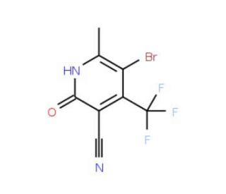 5-Bromo-2-hydroxy-6-methyl-4-(trifluoromethyl)-nicotinonitrile - chemical structure image