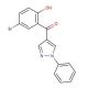 (5-Bromo-2-hydroxy-phenyl)-(1-phenyl-1H-pyrazol-4-yl)ketone (CAS 68287-72-9) - chemical structure image