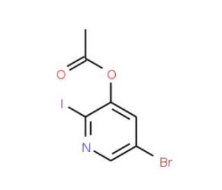 5-Bromo-2-iodopyridin-3-yl acetate (CAS 1045858-04-5) - chemical structure image