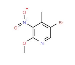 5-Bromo-2-methoxy-4-methyl-3-nitropyridine (CAS 884495-14-1) - chemical structure image