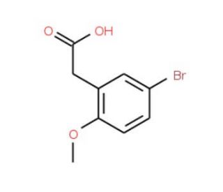 5-Bromo-2-methoxyphenylacetic acid (CAS 7017-48-3) - chemical structure image