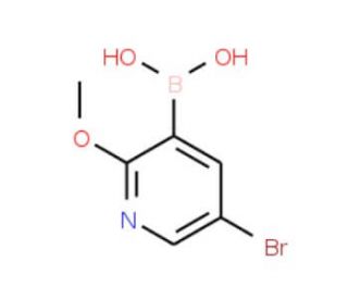 5-Bromo-2-methoxypyridine-3-boronic acid (CAS 850864-59-4) - chemical structure image