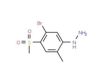 5-Bromo-2-methyl-4-methylsulfonylphenylhydrazine - chemical structure image