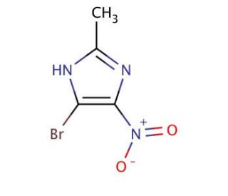 5-Bromo-2-methyl-4-nitro-1H-imidazole (CAS 18874-52-7) - chemical structure image