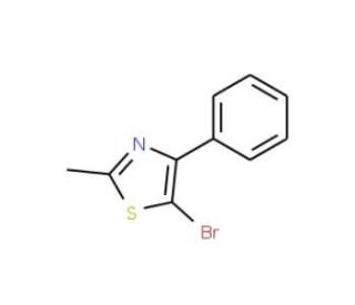 5-Bromo-2-methyl-4-phenyl-1,3-thiazole (CAS 78502-81-5) - chemical structure image