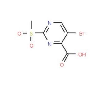 5-Bromo-2-(methylsulfonyl)-4-pyrimidinecarboxylicacid (CAS 30321-94-9) - chemical structure image