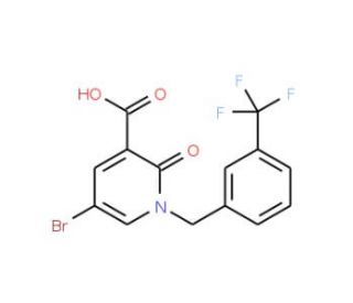 5-Bromo-2-oxo-1-[3-(trifluoromethyl)benzyl]-1,2-dihydro-3-pyridinecarboxylic acid - chemical structure image