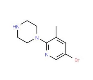 5-Bromo-2-(piperazin-1-yl)-3-methylpyridine (CAS 944582-94-9) - chemical structure image