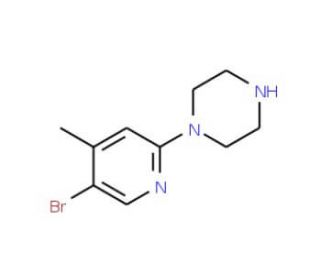 5-Bromo-2-(piperazin-1-yl)-4-methylpyridine (CAS 944582-93-8) - chemical structure image