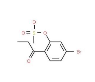 5-Bromo-2-propionylphenyl methanesulfonate (CAS 215815-08-0) - chemical structure image