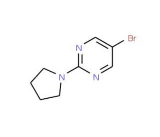 5-Bromo-2-(pyrrolidin-1-yl)pyrimidine (CAS 446286-61-9) - chemical structure image