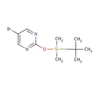 5-Bromo-2-(tert-butyldimethylsiloxy)pyrimidine (CAS 121519-00-4) - chemical structure image