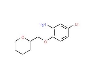 5-Bromo-2-(tetrahydro-2H-pyran-2-ylmethoxy)aniline - chemical structure image