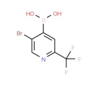 5-Bromo-2-trifluoromethylpyridine-4-boronic acid (CAS 1072951-57-5) - chemical structure image