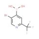5-Bromo-2-trifluoromethylpyridine-4-boronic acid (CAS 1072951-57-5) - chemical structure image