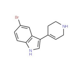 5-Bromo-3-(1,2,3,6-tetrahydro-4-pyridinyl)-1H-indole (CAS 127792-80-7) - chemical structure image