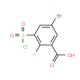 5-bromo-3-(chlorosulfonyl)-2-fluorobenzoic acid - chemical structure image