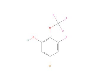 5-Bromo-3-fluoro-2-(trifluoromethoxy)phenol (CAS 1804845-33-7) - chemical structure image