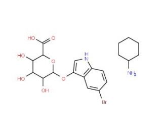 5-Bromo-3-indolyl-b-D-glucuronide cyclohexylammonium salt (CAS 199326-16-4) - chemical structure image