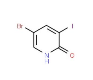 5-Bromo-3-iodo-pyridin-2-ol (CAS 381233-75-6) - chemical structure image